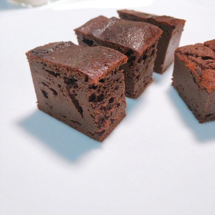【无油无糖减脂超好吃】布朗尼蛋糕 Fudgy Brownie