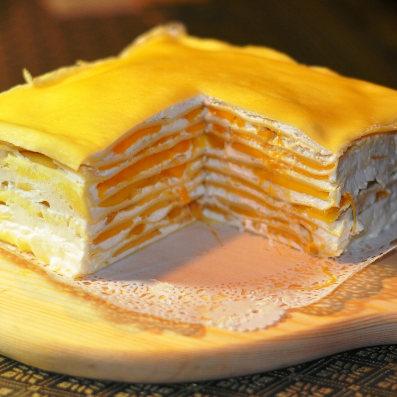 吾生也有涯-而知也无涯做的芒果千层蛋糕