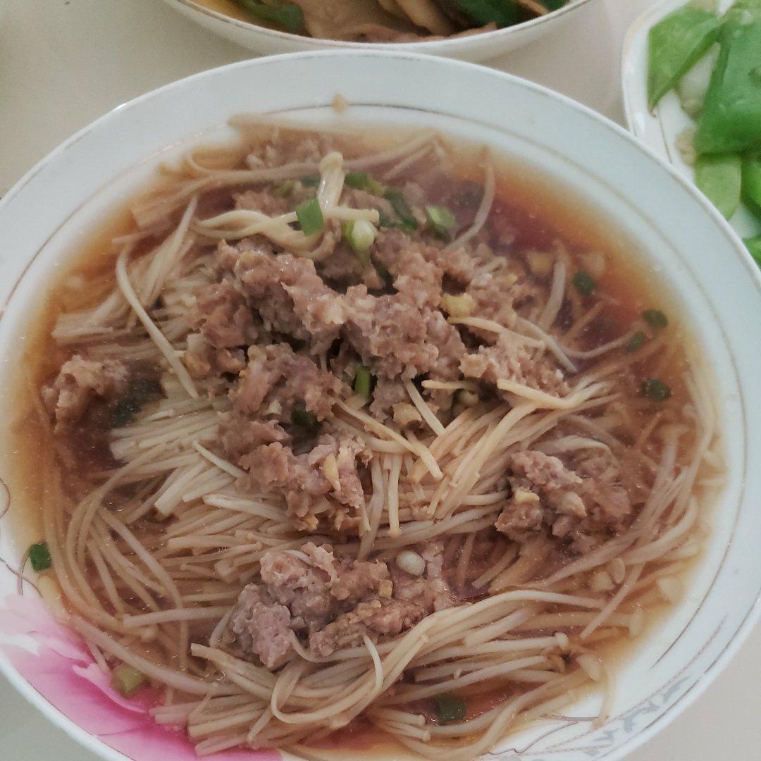 蒜蓉肉沫金针菇