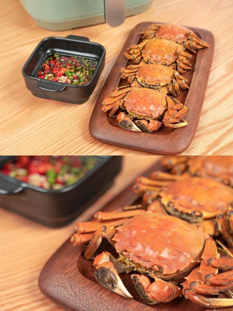 鲜甜美味巨好吃！鲜嫩多汁的空气炸大闸蟹的做法