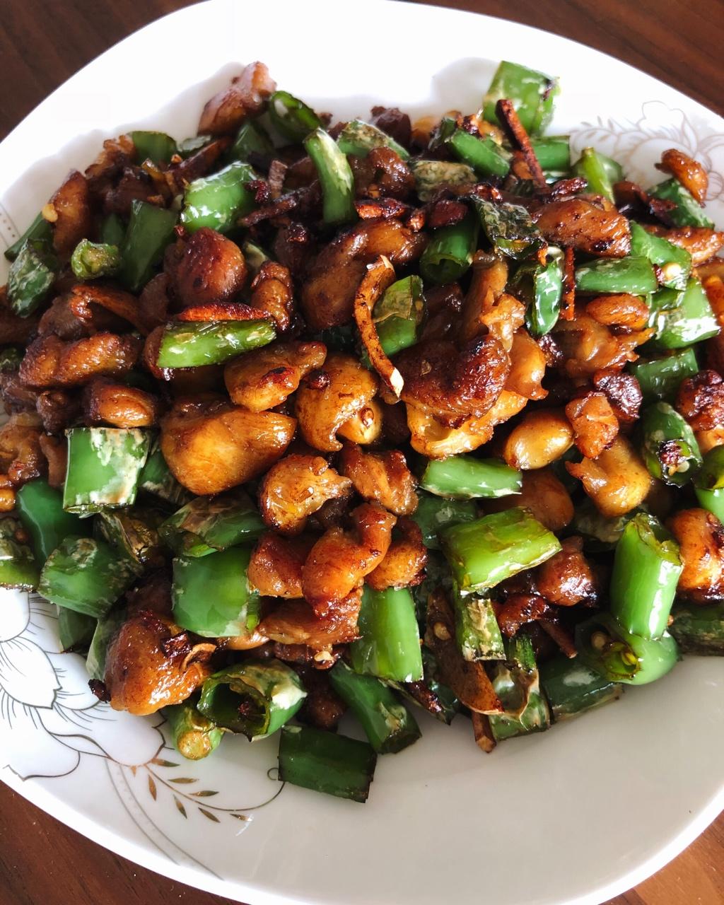 rosa-dan做的青椒干煸鸡