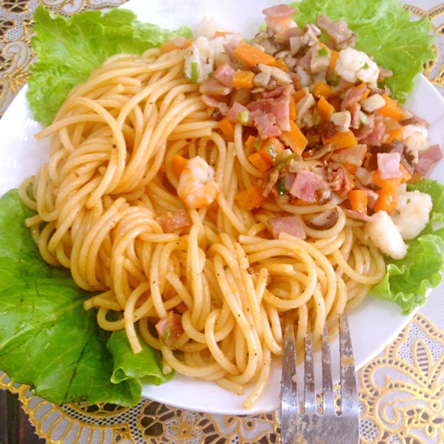 五彩缤纷炒意面