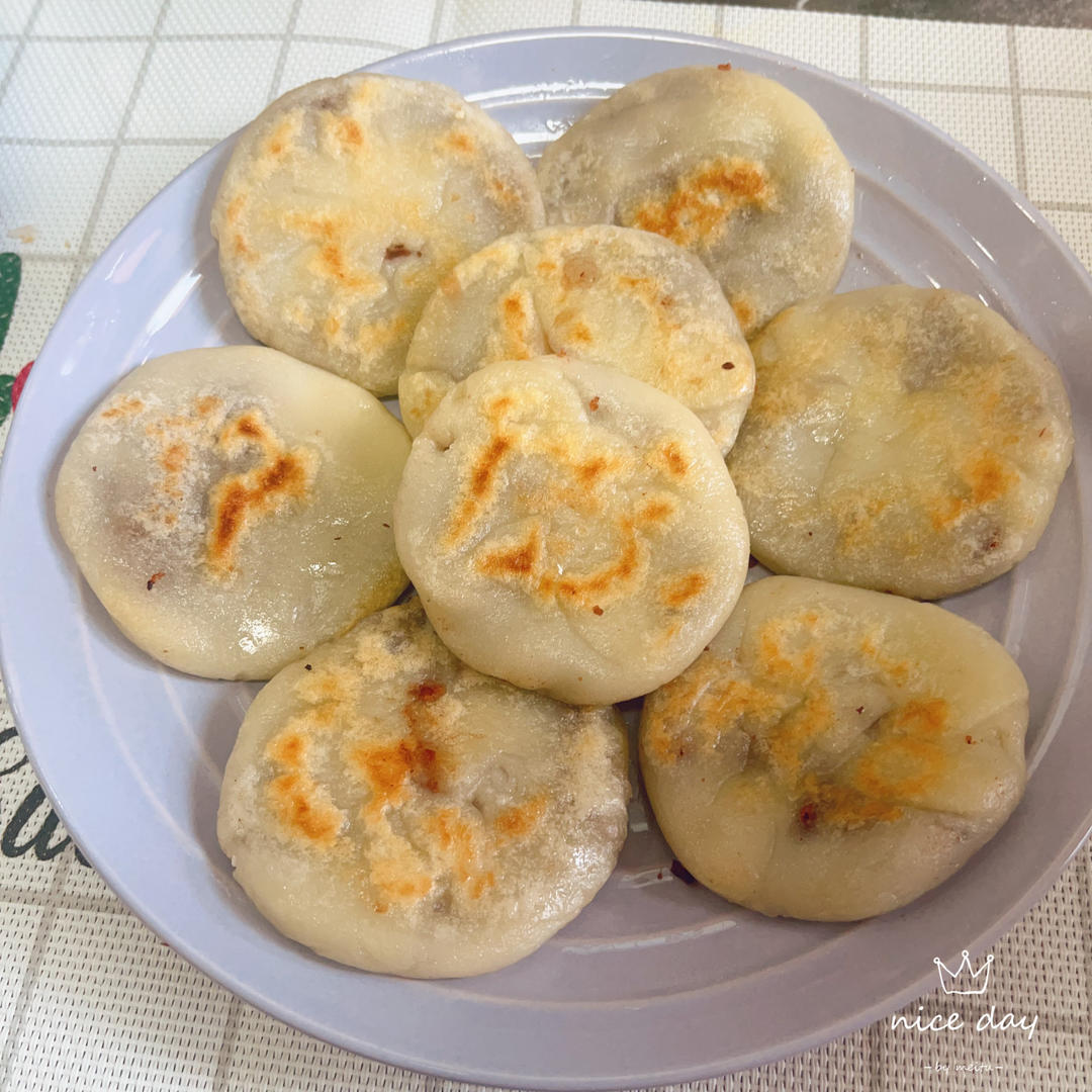 超级简单糯米豆沙饼