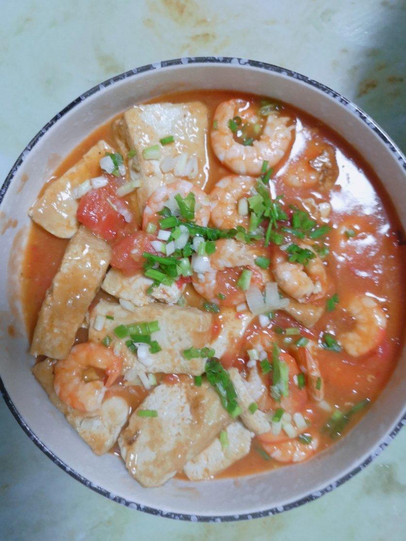 豆腐番茄虾仁煲