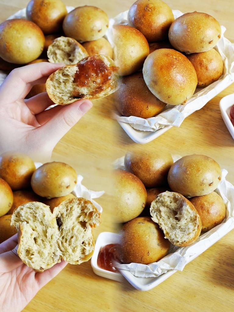 MM 黑啤核桃提子小餐包○软面包的做法