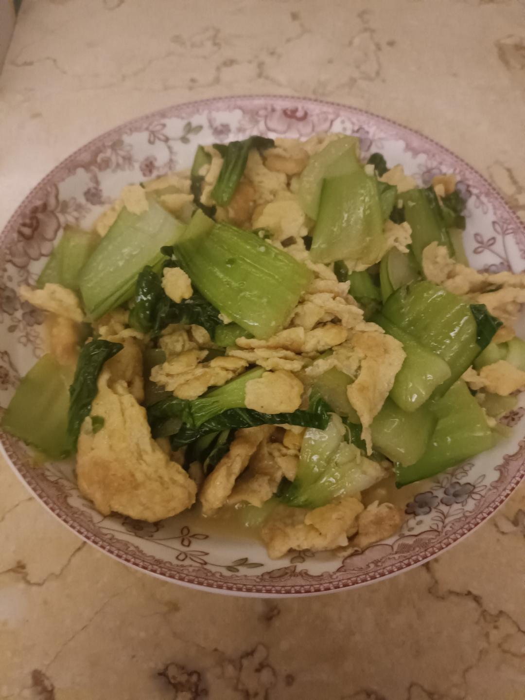 家常 青菜炒鸡蛋