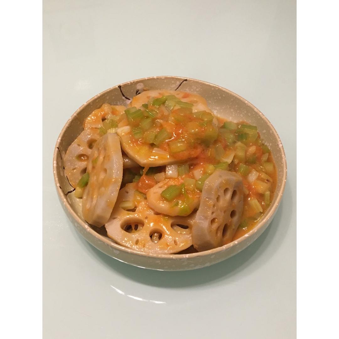 迎接春天的清爽一炒，简单得不能再简单～茄汁藕片·圆满素食