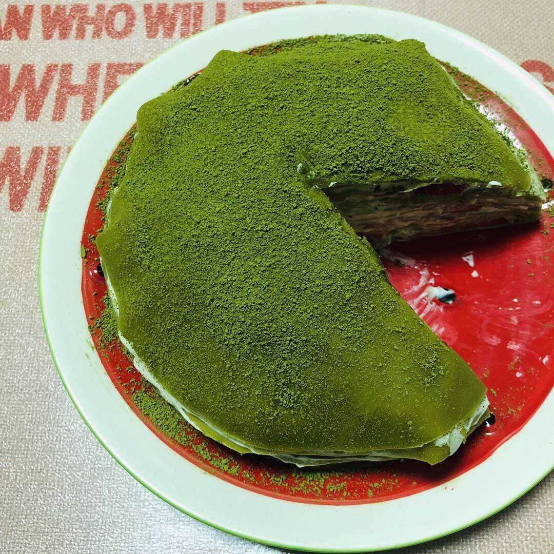 美味的煎蛋糕—抹茶千层蛋糕