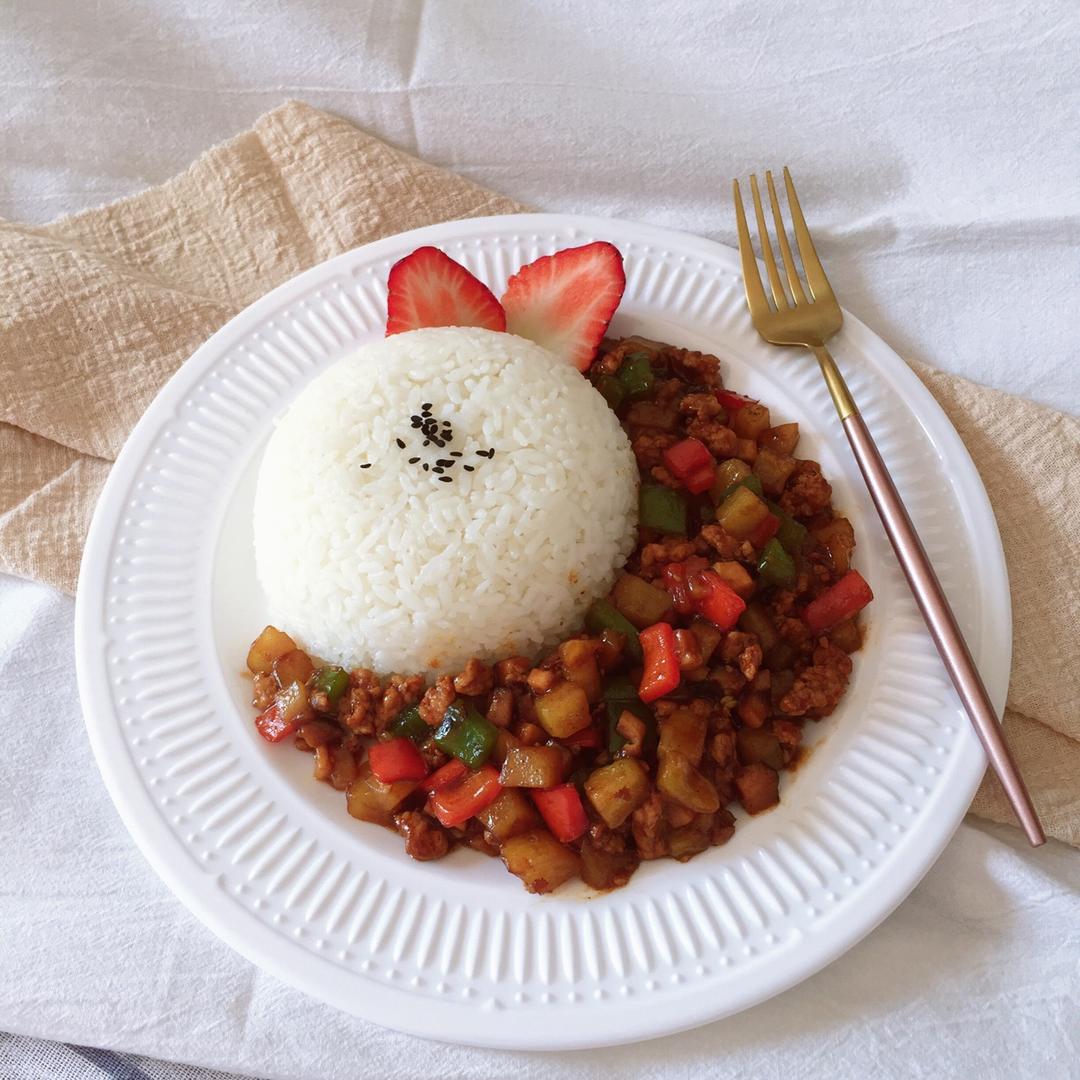 ㊙️香菇土豆肉沫拌饭❗️比外卖还好吃