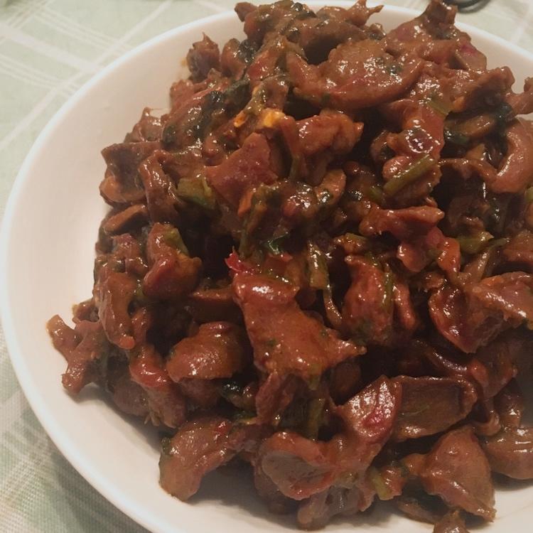 爆炒鸡胗鸭胗烧烤味儿（懒人版）