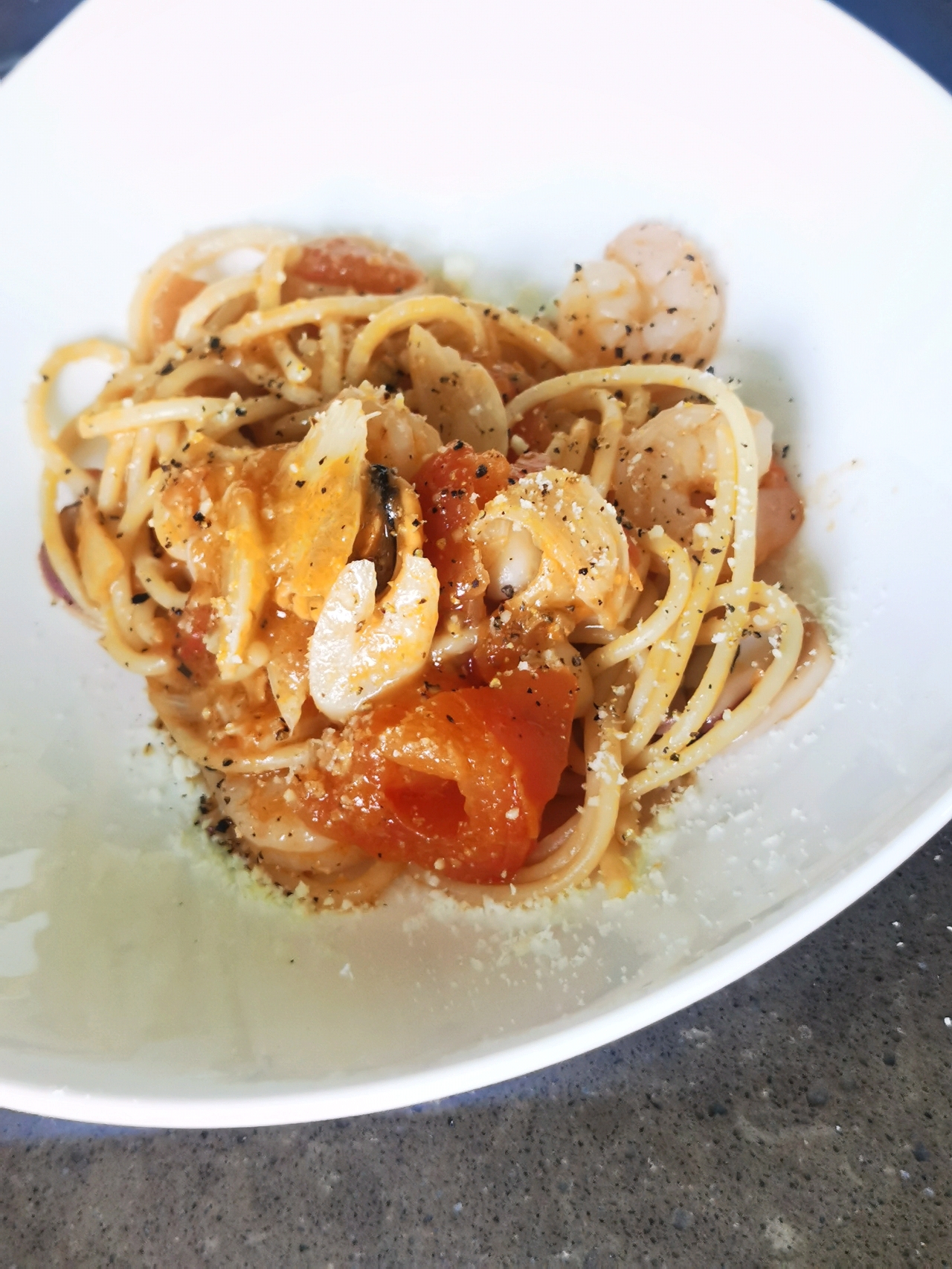 🇮🇹意大利海鲜意面        Italian seafood spaghetti