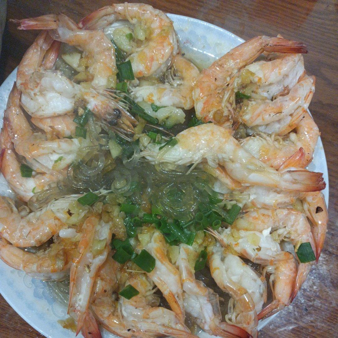 蒜蓉粉丝蒸对虾