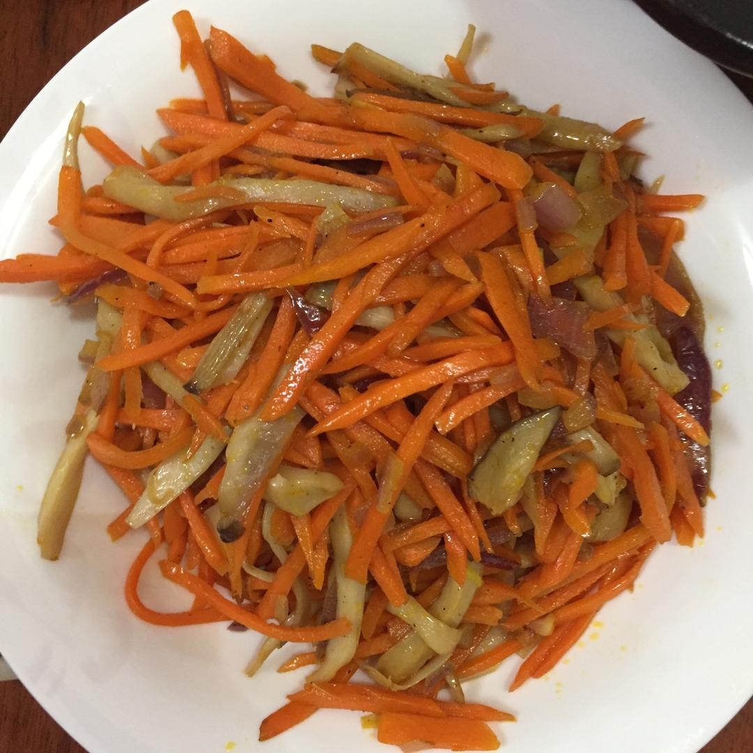 洋葱遇到杏鲍菇