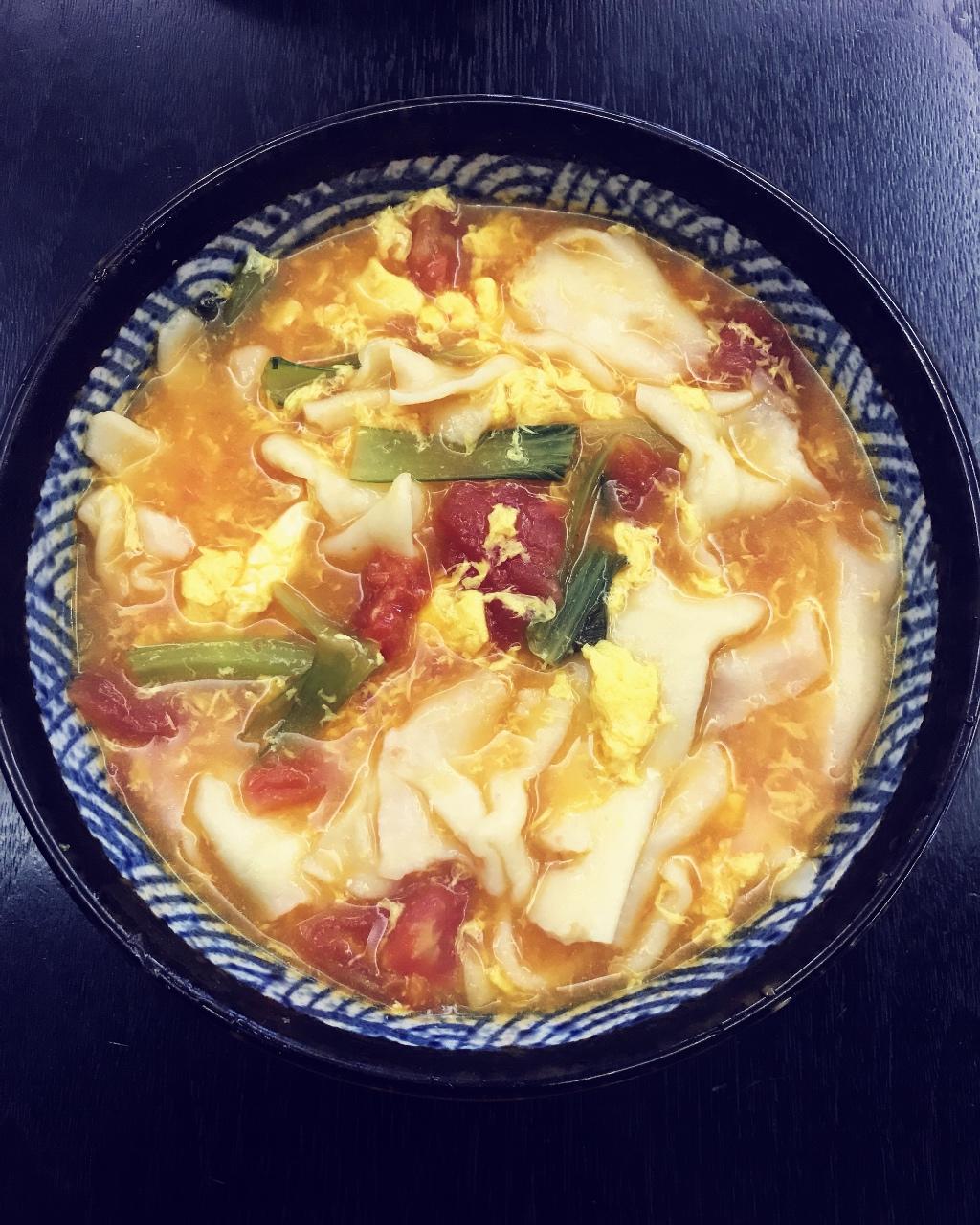 西红柿鸡蛋面片 （内附揪面片教程）
