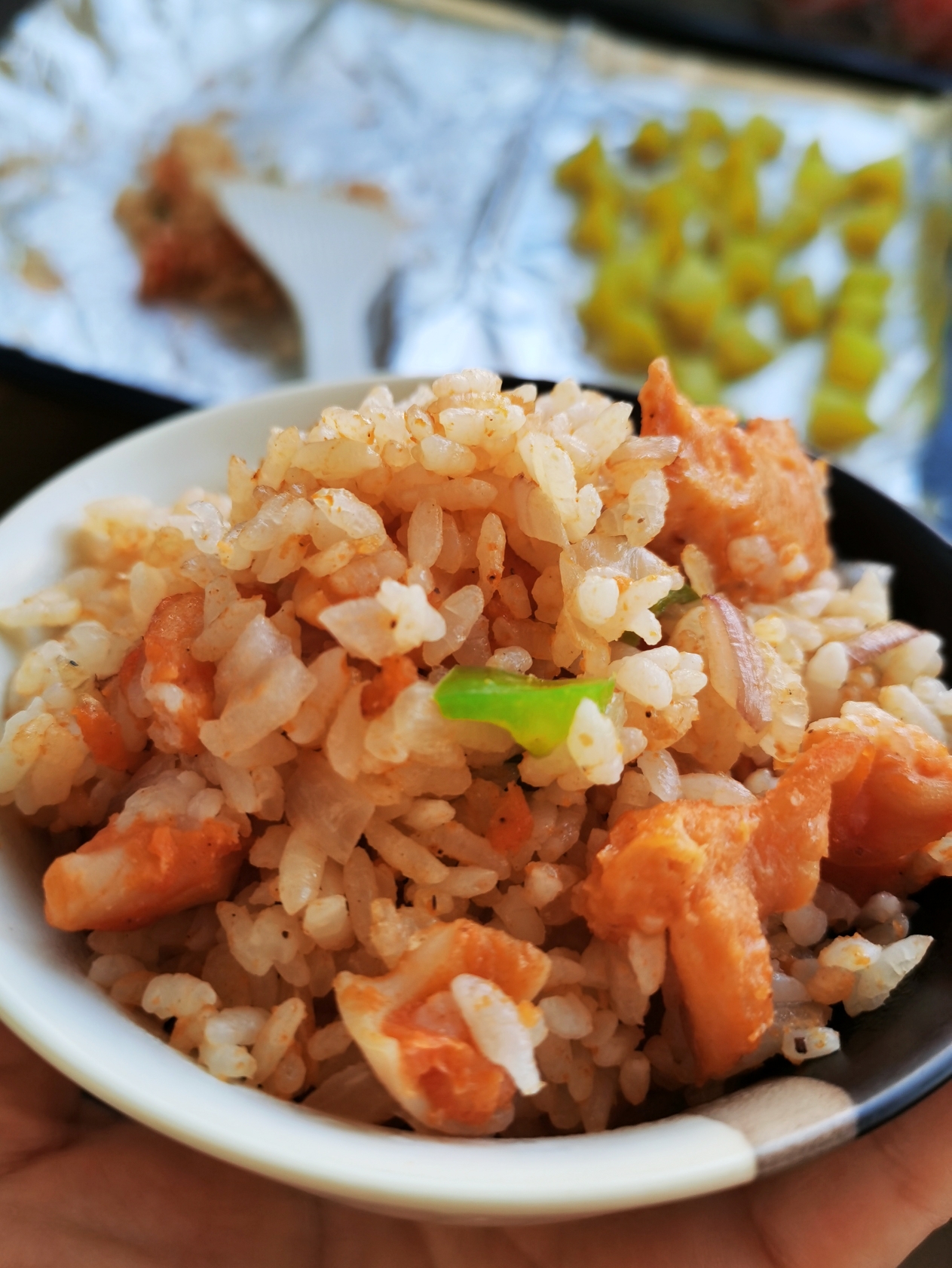 烤箱饭—骨肉相连烤米饭的做法
