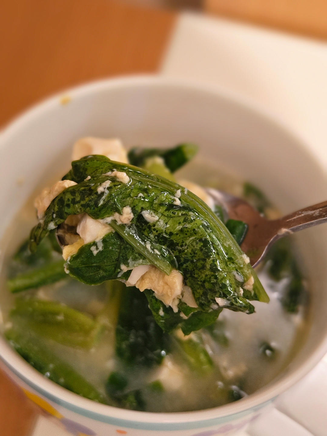 青菜豆腐蛋花汤