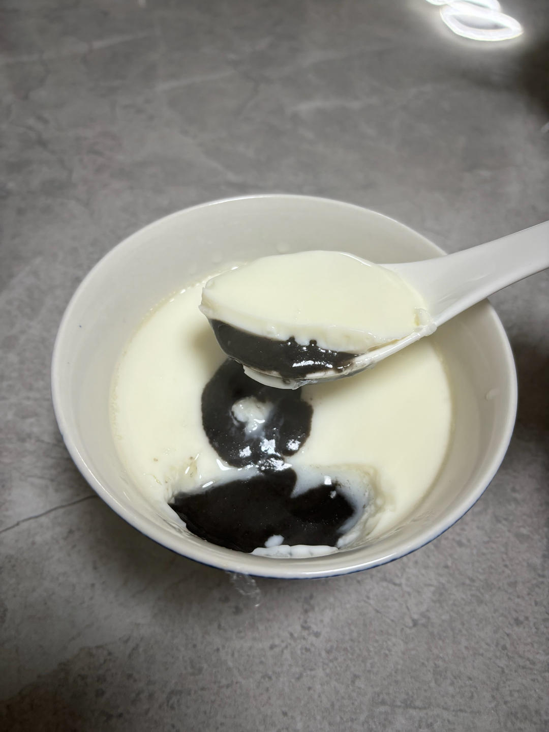 中式甜品🍰“黑芝麻糊炖奶”