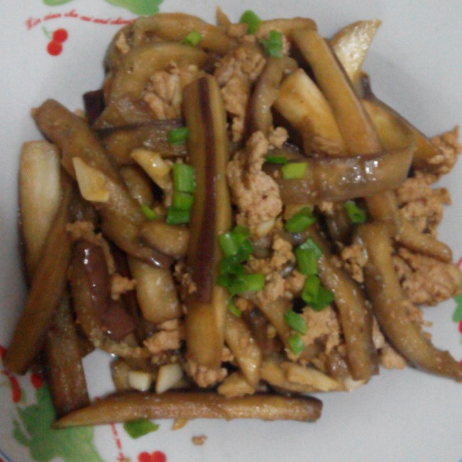 酱爆肉末茄子