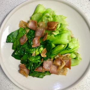 年味|青菜炒腊肉的做法 步骤11