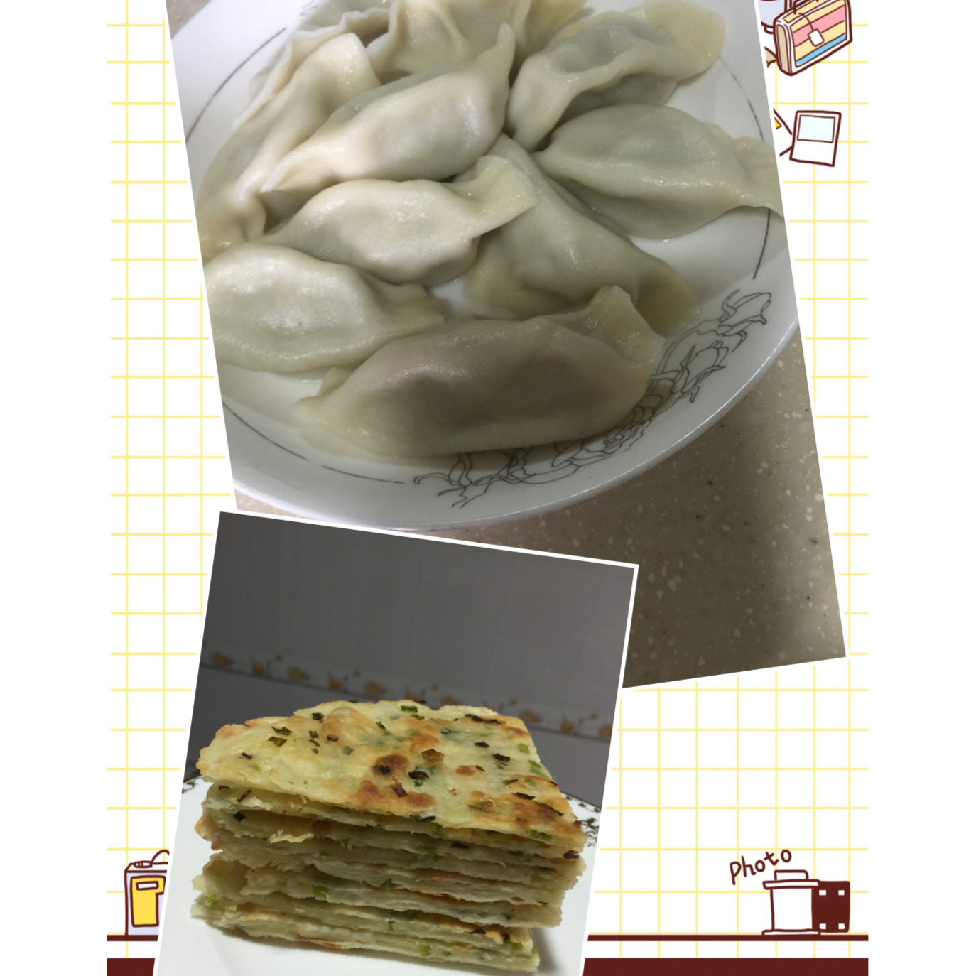 水饺皮｛葱油饼｝