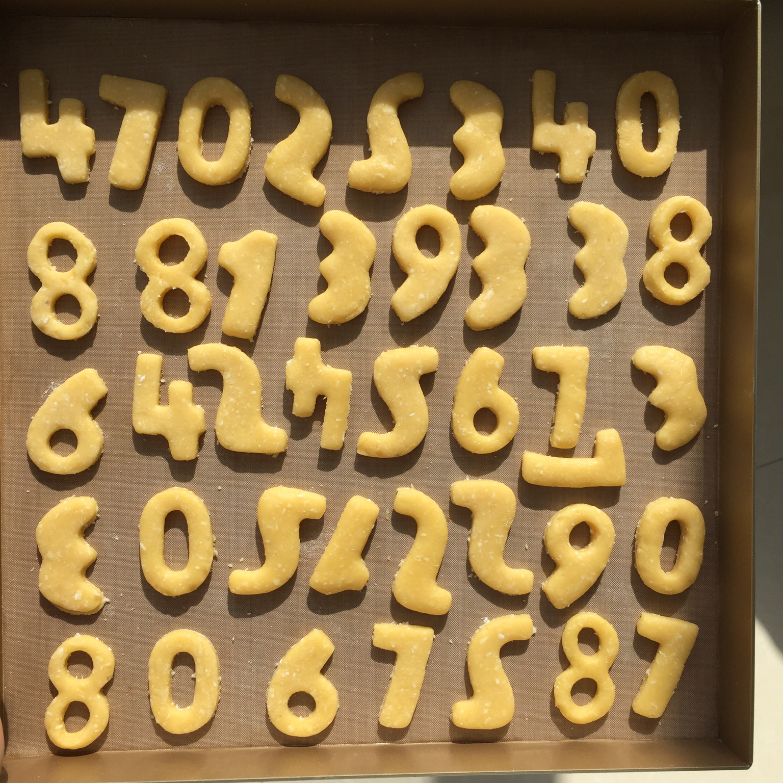 宝宝数字磨牙饼干