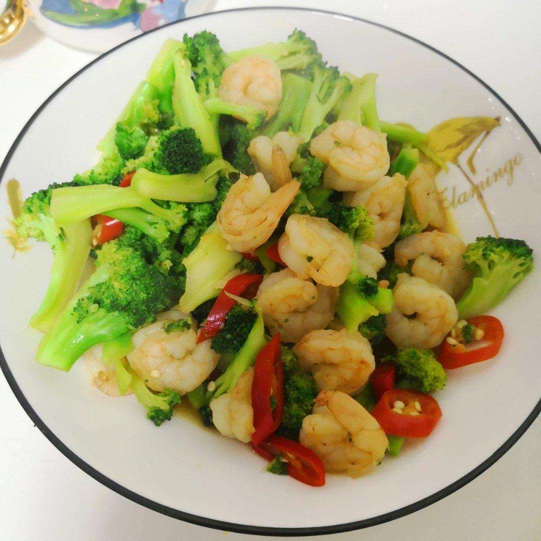 西兰花炒虾仁