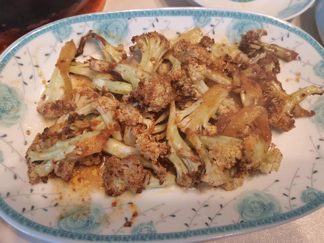 【空气炸锅】清爽炸花菜 ！比饭店做的还好吃！