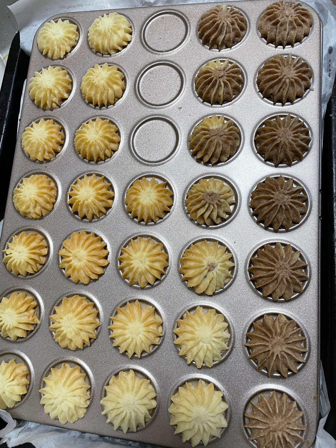 记录多次试验的曲奇饼干