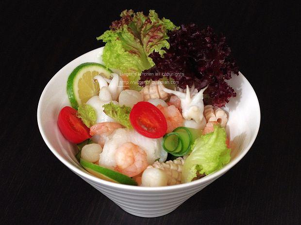 海鲜蔬菜沙拉的做法