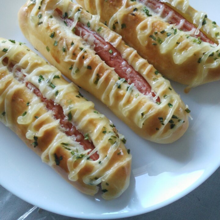 火腿肠早餐面包（一次发酵法）