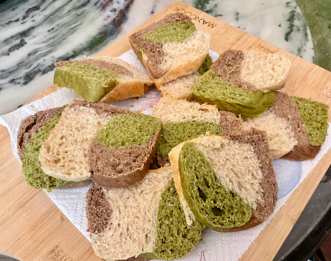 小清新三色小吐司