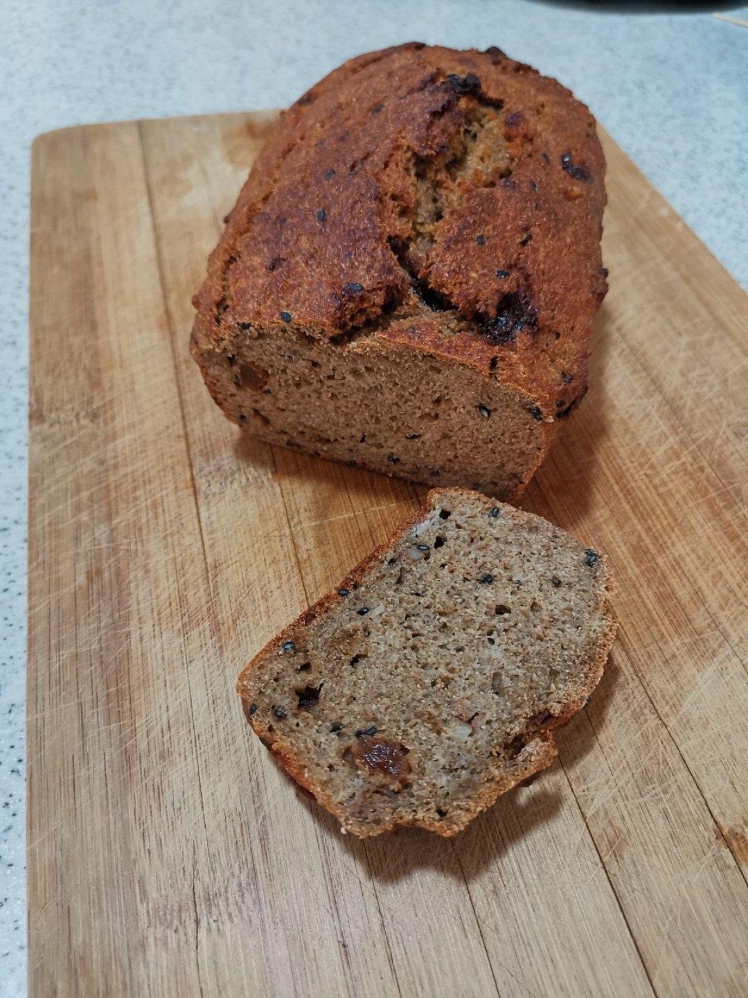 100%全谷物香蕉快手面包丨健康·烘焙