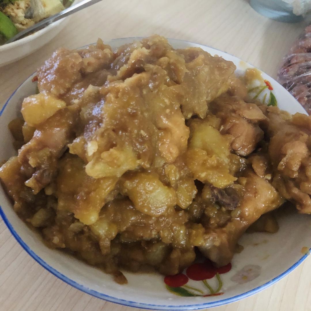 土豆焖鸡腿