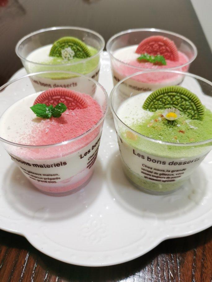 双色双味春色酸奶慕斯‼️无需烤箱，颜值爆表