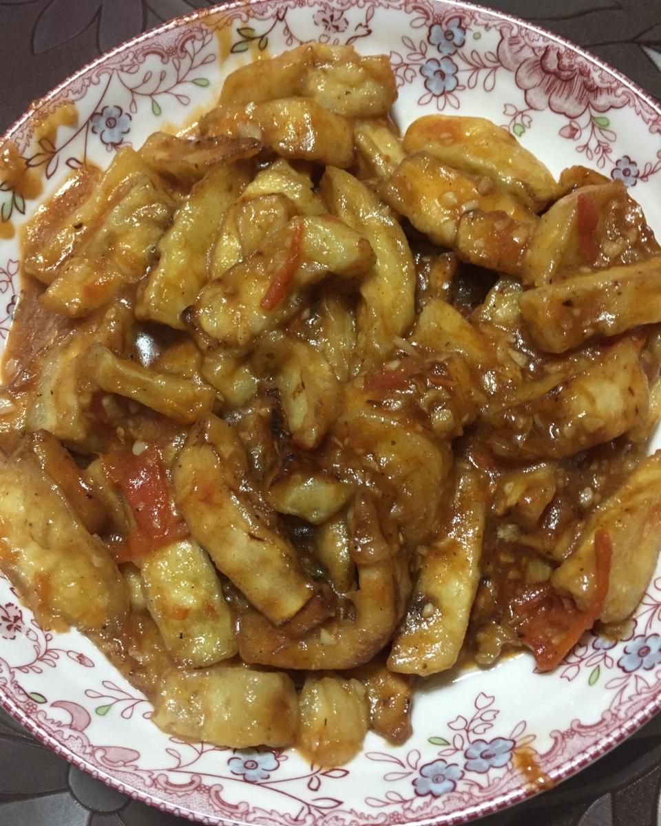 脆皮鱼香茄子 家常鱼香味儿就这么简单