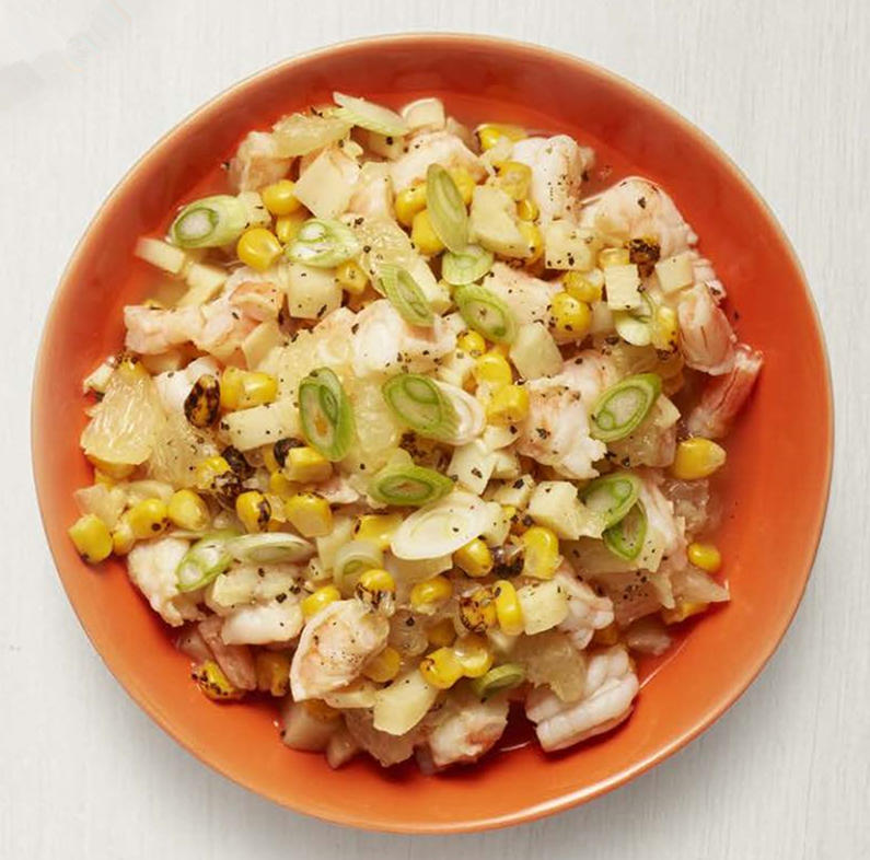 玉米虾仁秘鲁生腌(ceviche)的做法