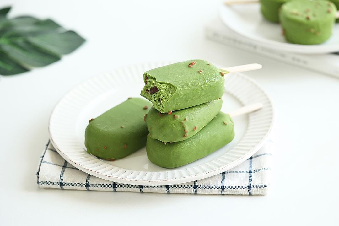 抹茶蜜豆脆皮冰淇淋/抹茶控最爱的做法 步骤28