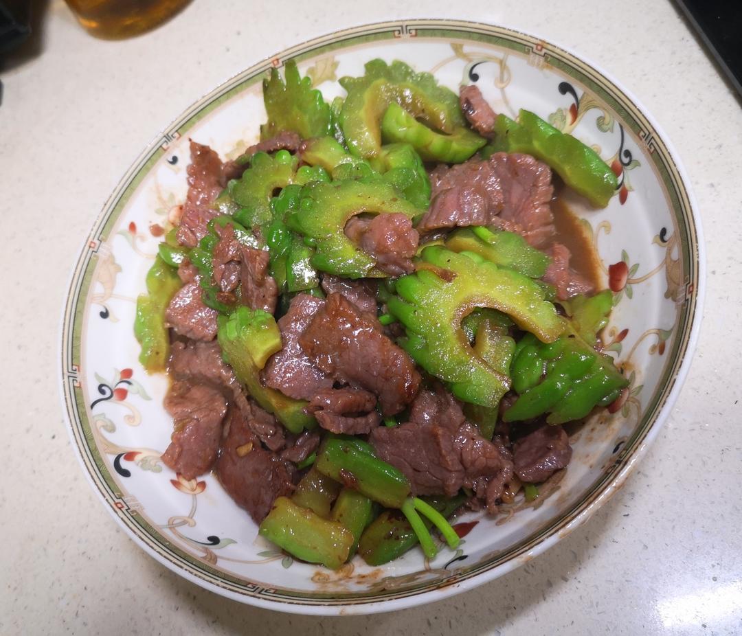 凉瓜炒牛肉（豆豉酱）