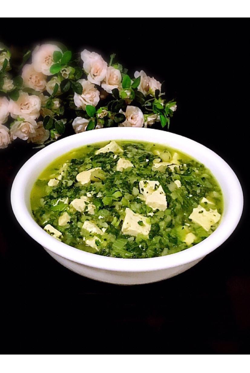 神话-1做的小白菜烩豆腐