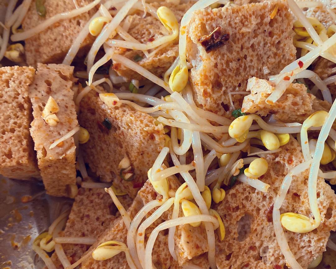 豆芽面筋的做法