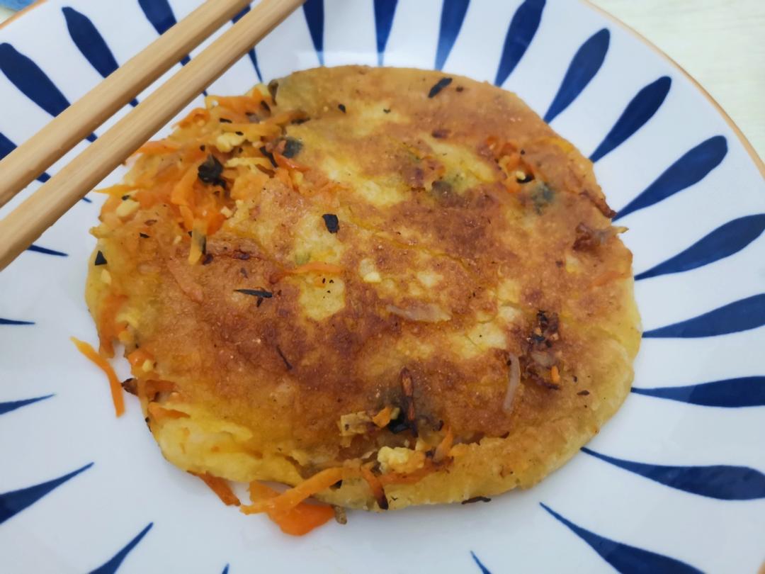 超柔软发面胡萝卜鸡蛋馅饼（凉了也不硬）