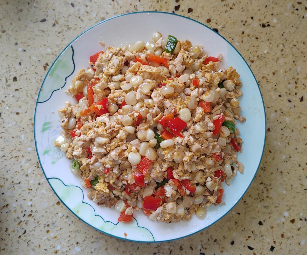 咸鸭蛋白粒粒炒