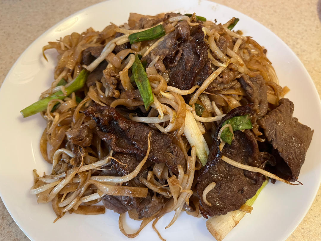 广东炒牛河一次成功！空气炸锅的快乐！