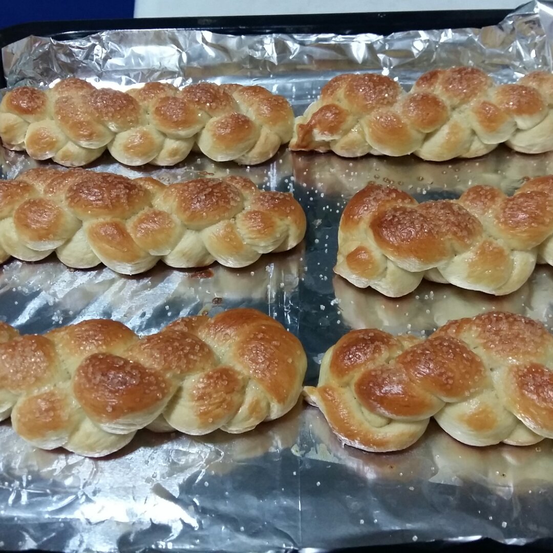 砂糖麻花面包（两股辫子）