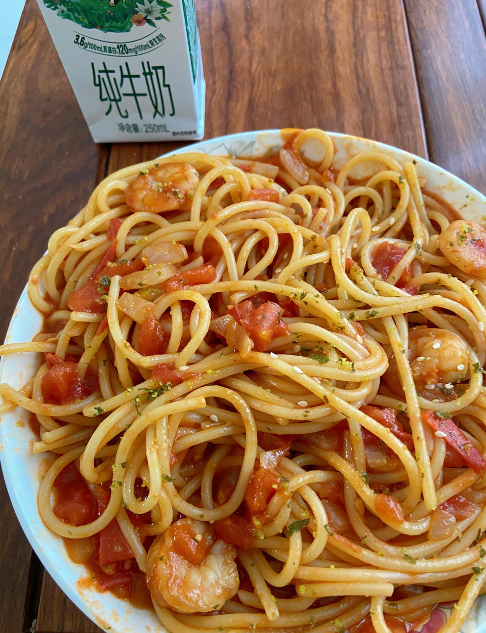 低卡好吃不胖的番茄虾仁意面‼️茄汁浓郁巨美味