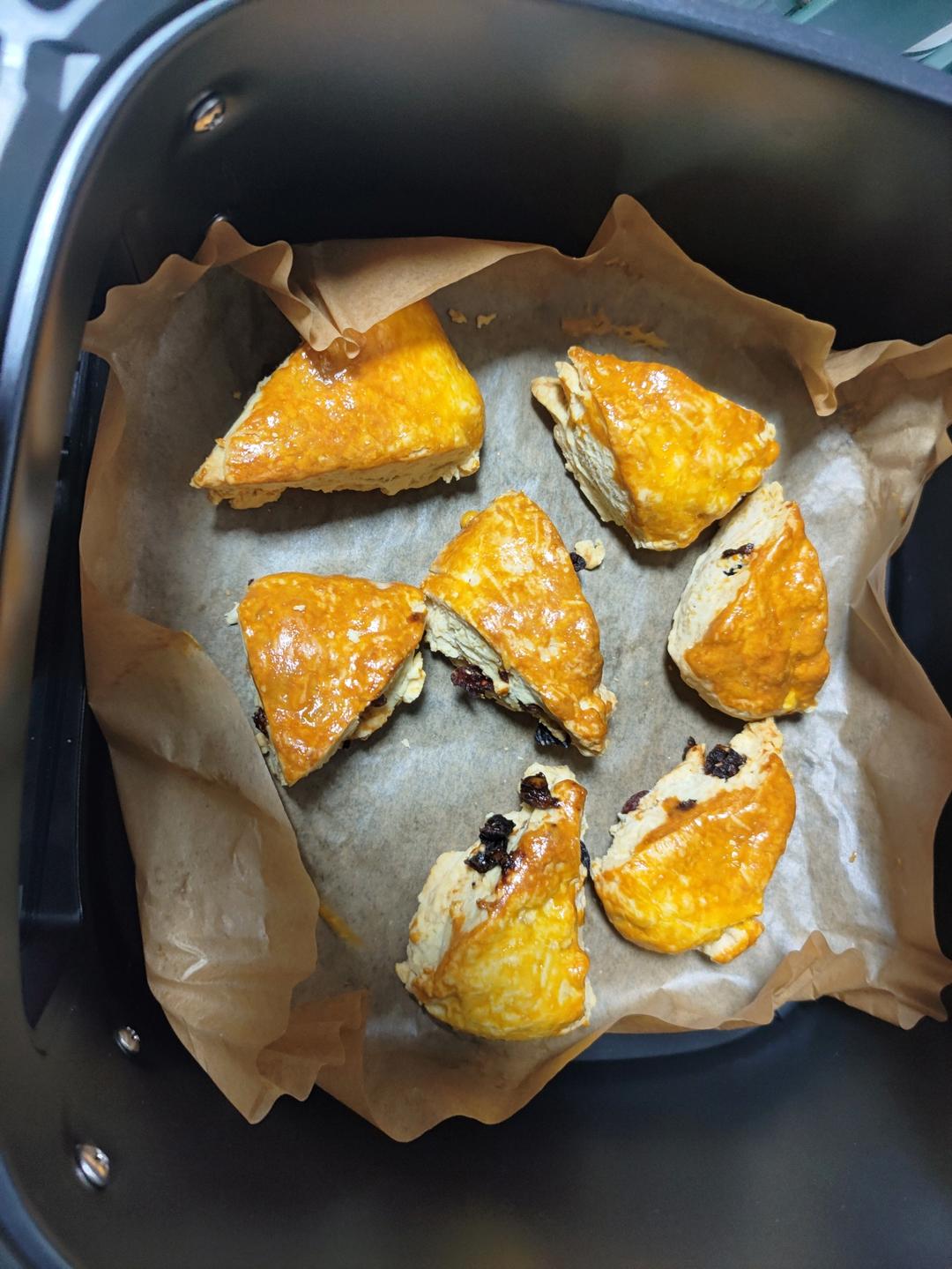 空气炸锅全麦司康❗️搅一搅就能成功