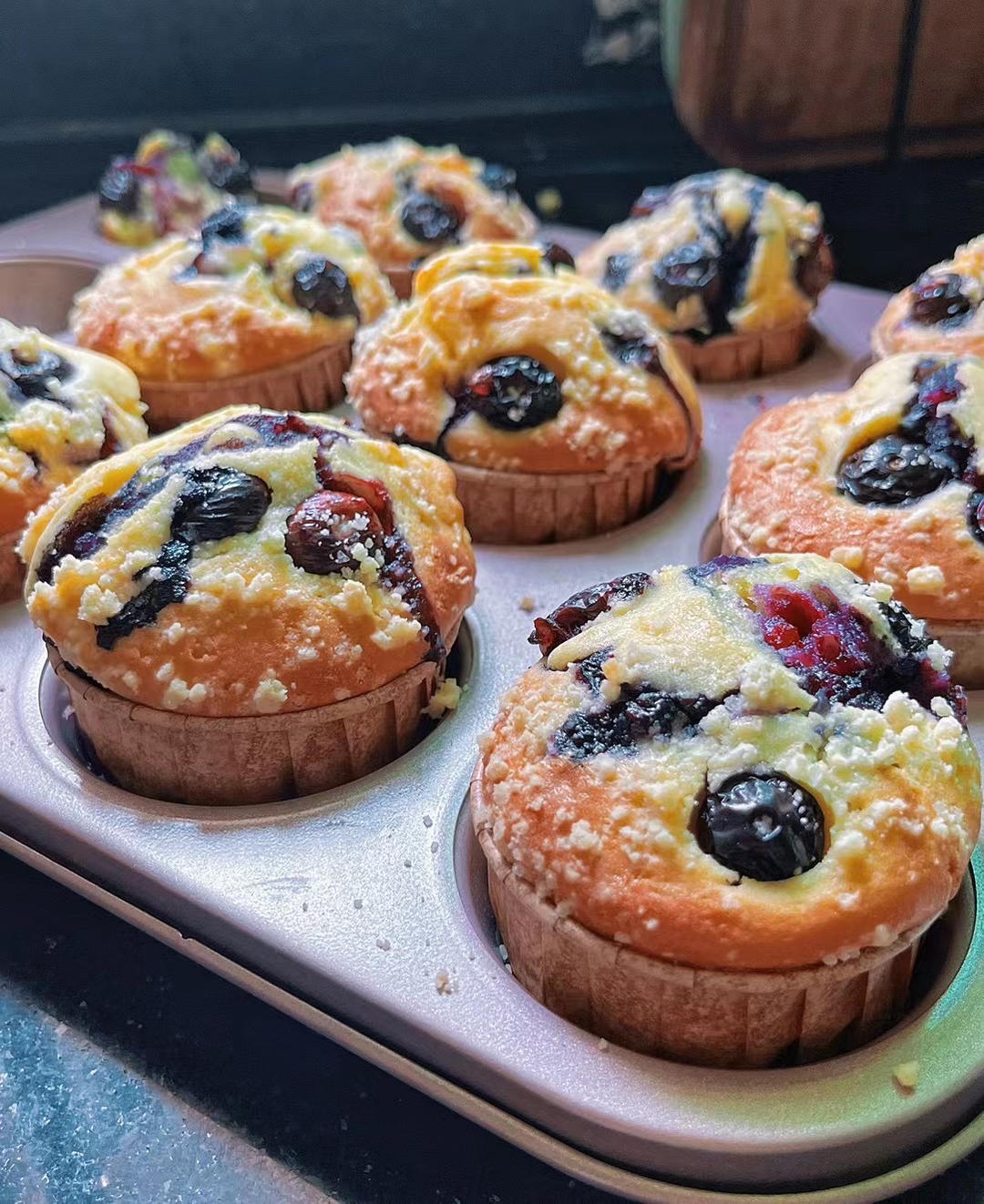 会爆浆的蓝莓玛芬蛋糕