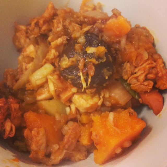 南瓜鸡肉饭