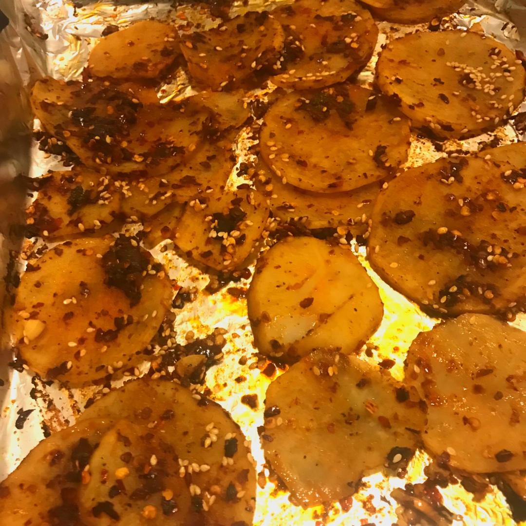 香辣烤土豆片（烤箱版）