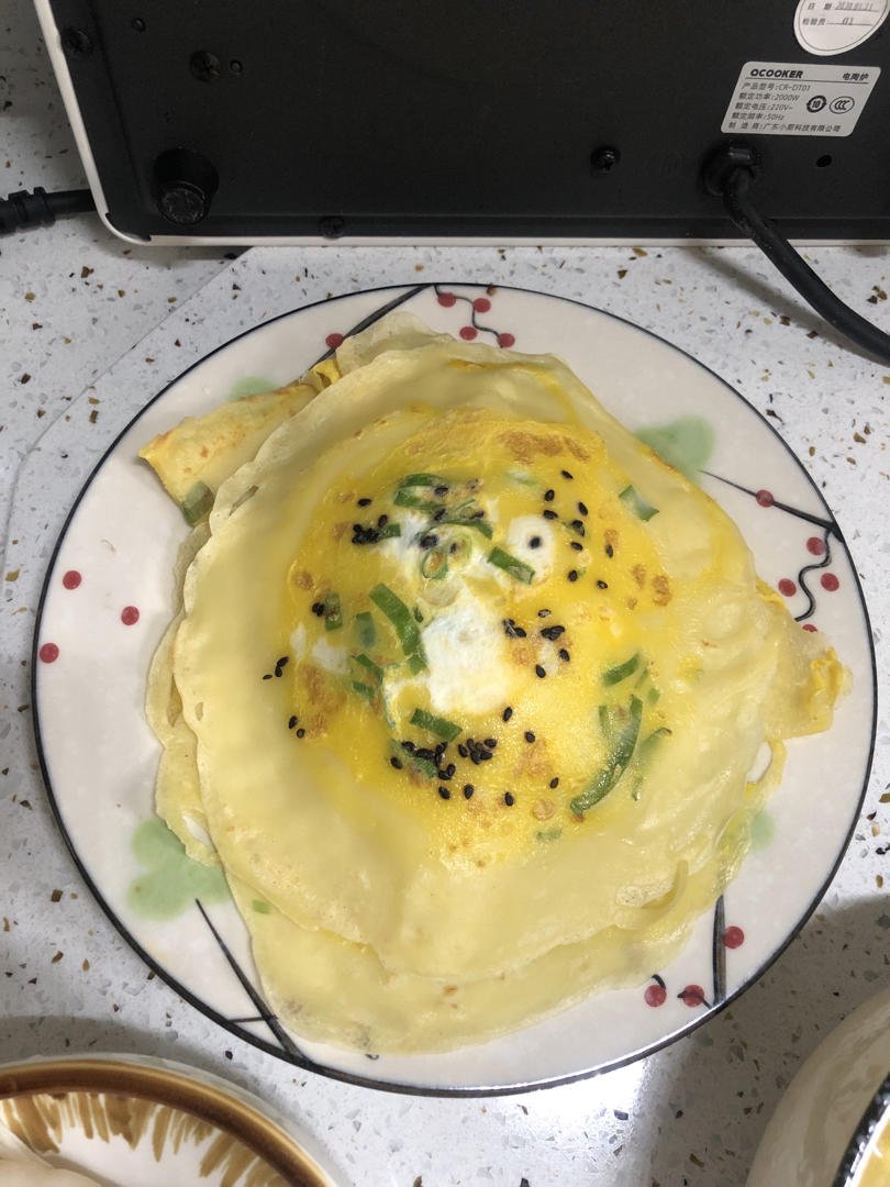 早餐香葱鸡蛋饼